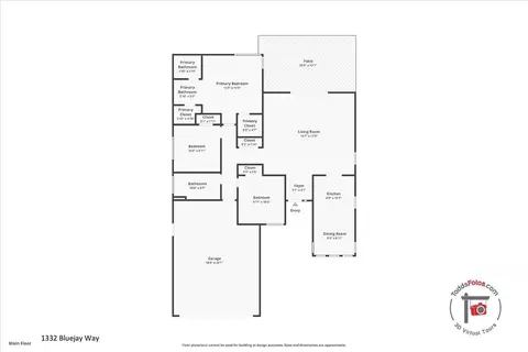 Floorplan - 1332 Bluejay Way, Modesto, CA 95351 photo 1 of 1