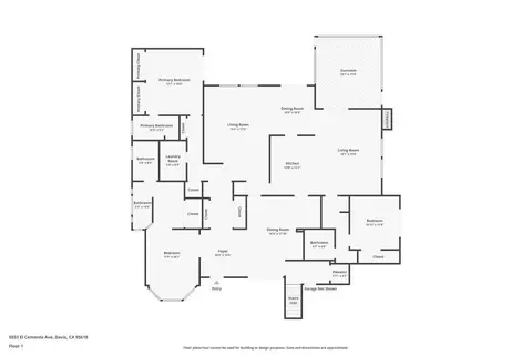 Floorplan - 5033 El Cemonte Ave, Davis, CA 95618 photo 1 of 3