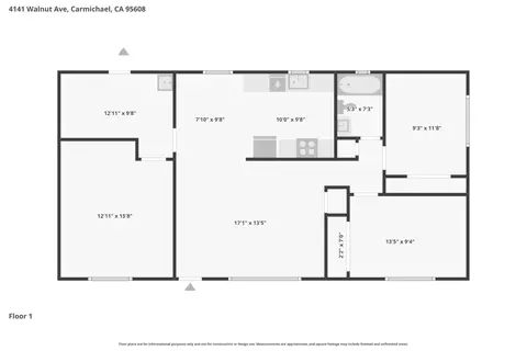 Floorplan - 4141 Walnut Ave, Carmichael, CA 95608 photo 1 of 1