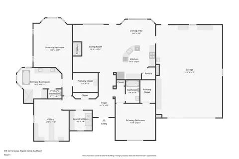 Floorplan - 418 Corral Loop, Angels Camp, CA 95222 photo 1 of 1