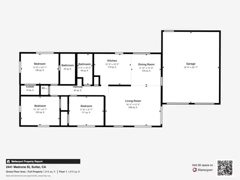 Floorplan - 2441 Madrone, Sutter, CA 95982 photo 4 of 4