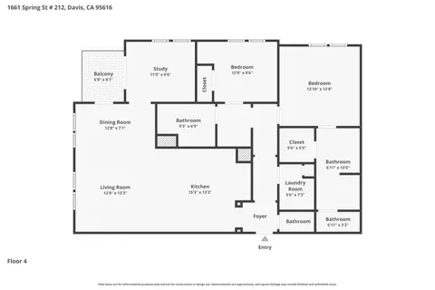 Floorplan - 1661 Spring St #443, Davis, CA 95616 photo 1 of 1