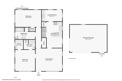 Floorplan - 155 Foothill Dr, Sutter Creek, CA 95685 photo 5 of 5