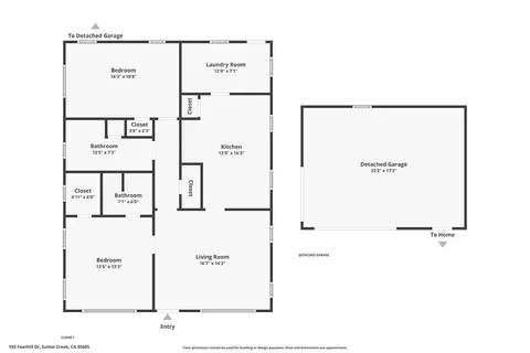 Floorplan - 155 Foothill Dr, Sutter Creek, CA 95685 photo 3 of 5