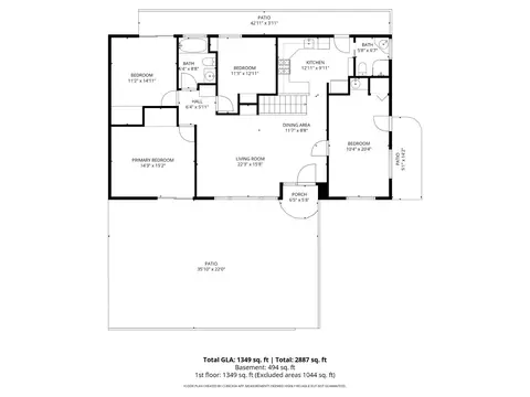 Floorplan - 623 10th St, Davis, CA 95616 photo 2 of 3