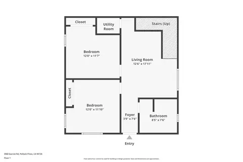 Floorplan - 3960 Garnet Rd, Pollock Pines, CA 95726 photo 2 of 3