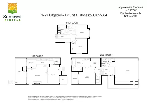 Floorplan - 1729 Edgebrook Dr #A, Modesto, CA 95354 photo 1 of 1