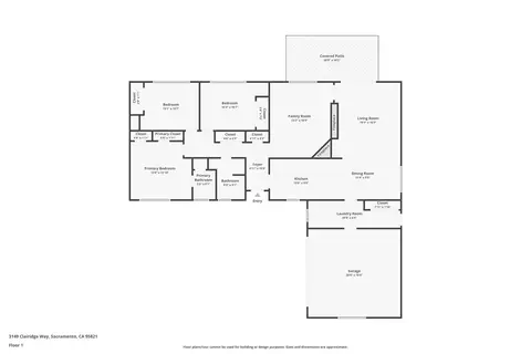 Floorplan - 3149 Clairidge Way, Sacramento, CA 95821 photo 1 of 1