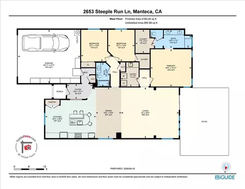 Floorplan - 2653 Steeple Run Ln, Manteca, CA 95336 photo 1 of 1