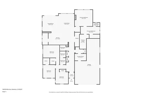 Floorplan - 1849 Birdie Ave, Manteca, CA 95337 photo 1 of 1