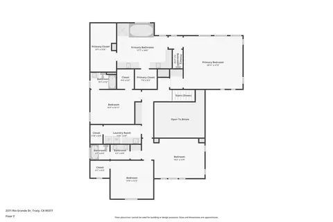 Floorplan - 2371 Rio Grande Dr, Tracy, CA 95377 photo 2 of 3