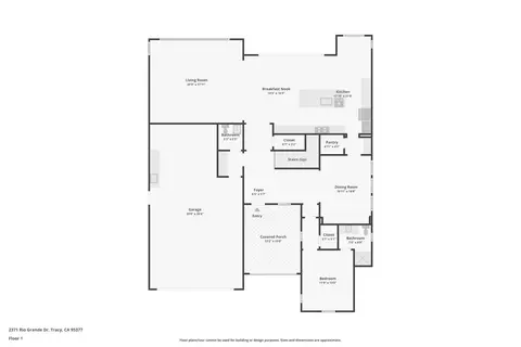 Floorplan - 2371 Rio Grande Dr, Tracy, CA 95377 photo 1 of 3