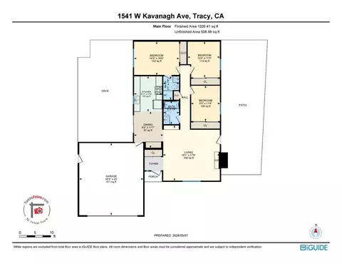 Floorplan - 1541 W Kavanagh Ave, Tracy, CA 95376 photo 1 of 1