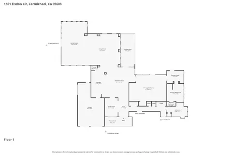 Floorplan - 1561 Elsdon Cir, Carmichael, CA 95608 photo 3 of 8