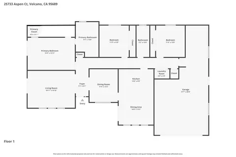 Floorplan - 25733 Aspen Ct, Volcano, CA 95689 photo 1 of 1