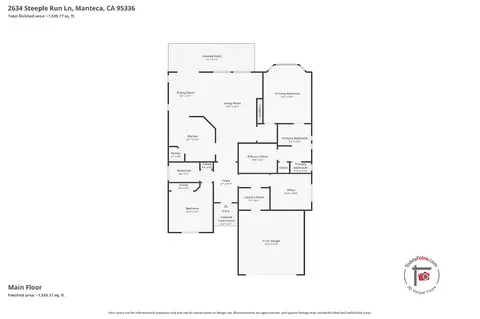 Floorplan - 2634 Steeple Run Ln, Manteca, CA 95336 photo 2 of 2