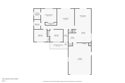 Floorplan - 2841 Cascade Pl, Davis, CA 95618 photo 1 of 1