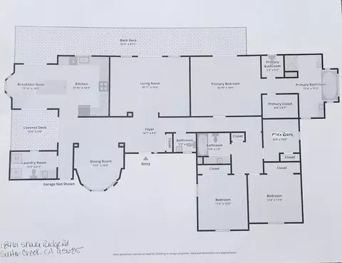 Floorplan - 18461 Shake Ridge Rd, Sutter Creek, CA 95685 photo 1 of 1
