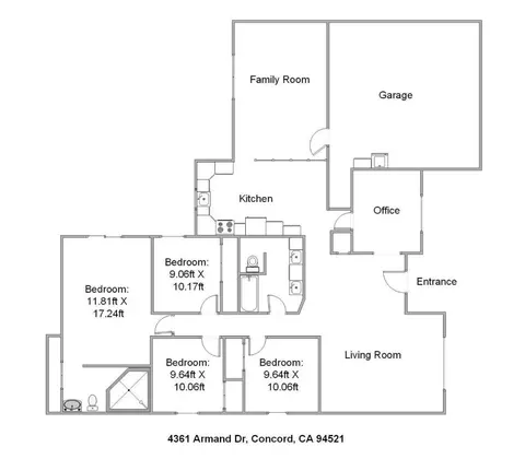 Floorplan - 4361 Armand Dr, Concord, CA 94521 photo 1 of 1