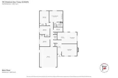 Floorplan - 791 Chestnut Ave, Tracy, CA 95376 photo 1 of 1