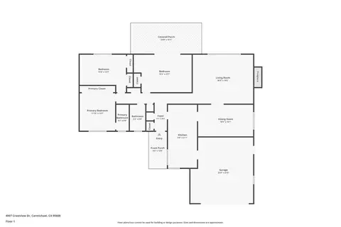 Floorplan - 4907 Crestview Dr, Carmichael, CA 95608 photo 1 of 1