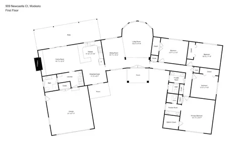 Floorplan - 909 Newcastle Ct, Modesto, CA 95355 photo 1 of 1