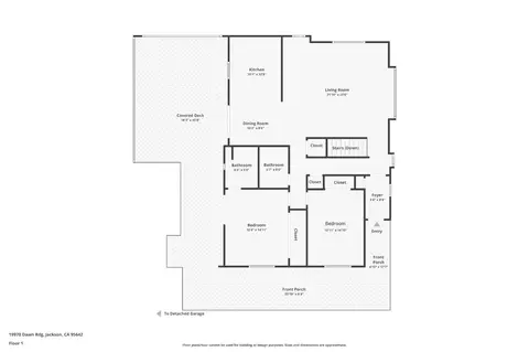 Floorplan - 19970 Dawn Rdg, Jackson, CA 95642 photo 1 of 3