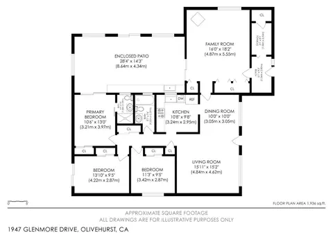 Floorplan - 1947 Glenmore Dr, Olivehurst, CA 95961 photo 1 of 1