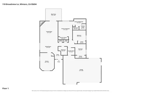 Floorplan - 118 Broadview Ln, Winters, CA 95694 photo 1 of 1