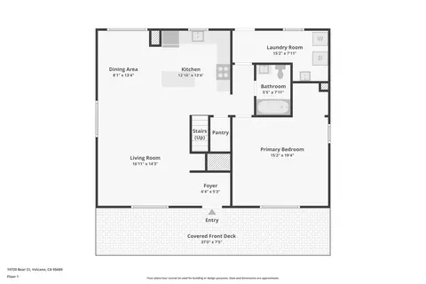 Floorplan - 19720 Bear Ct, Volcano, CA 95689 photo 3 of 3