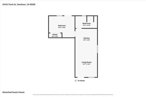 Floorplan - 2418 E Park St, Stockton, CA 95205 photo 2 of 3