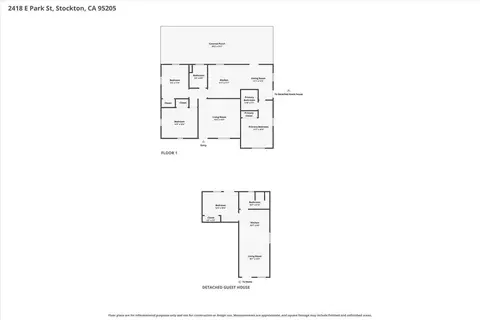 Floorplan - 2418 E Park St, Stockton, CA 95205 photo 1 of 3