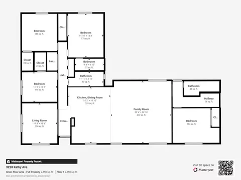 Floorplan - 3228 Kathy Ave, Modesto, CA 95355 photo 1 of 1