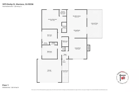 Floorplan - 1073 Derby Ct, Manteca, CA 95336 photo 1 of 1