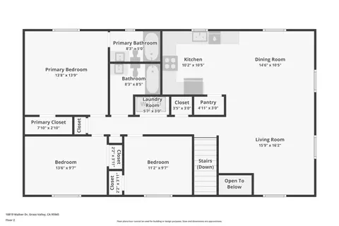 Floorplan - 10819 Walker Dr, Grass Valley, CA 95945 photo 2 of 3