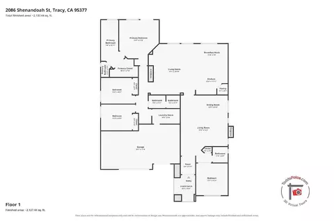 Floorplan - 2086 Shenandoah Dr, Tracy, CA 95377 photo 1 of 1