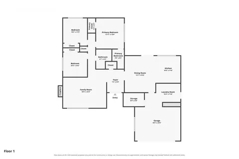Floorplan - 4631 Oakbough Way, Carmichael, CA 95608 photo 1 of 2