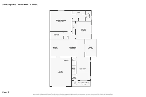 Floorplan - 5408 Engle Rd, Carmichael, CA 95608 photo 1 of 2