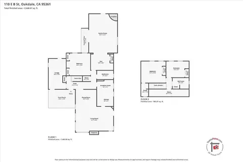 Floorplan - 110 E B St, Oakdale, CA 95361 photo 1 of 1
