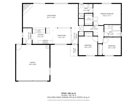 Floorplan - 2801 Sapphire Dr, Modesto, CA 95355 photo 1 of 1