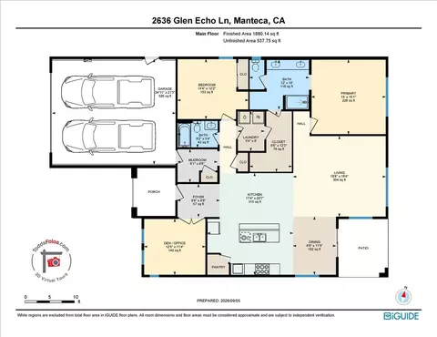 Floorplan - 2636 Glen Echo Ln, Manteca, CA 95336 photo 2 of 2