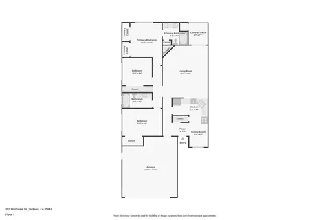 Floorplan - 202 Westview Dr, Jackson, CA 95642 photo 1 of 1
