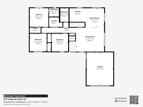 Floorplan - 2751 Pepper St, Sutter, CA 95982 photo 1 of 5