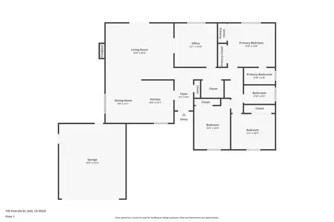 Floorplan - 145 Emerald Dr, Galt, CA 95632 photo 1 of 1