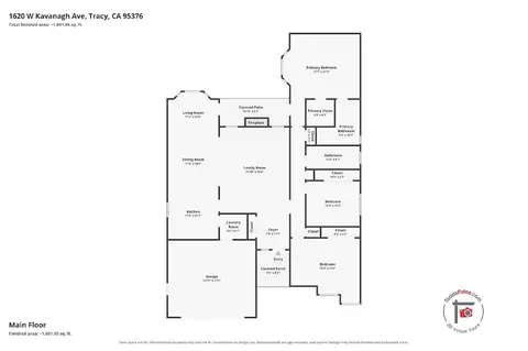 Floorplan - 1620 W Kavanagh Ave, Tracy, CA 95376 photo 1 of 1