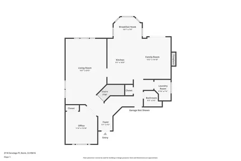 Floorplan - 2118 Saratoga Pl, Davis, CA 95616 photo 1 of 3