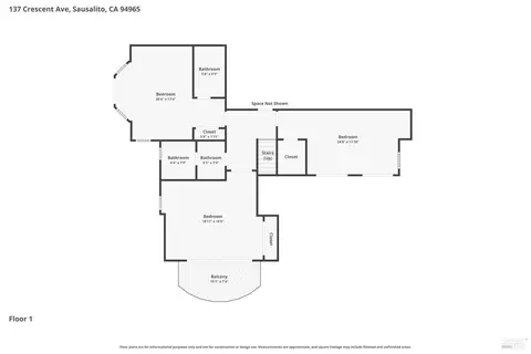 Floorplan - 137 Crescent Ave, Sausalito, CA 94965 photo 1 of 4