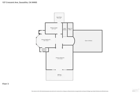Floorplan - 137 Crescent Ave, Sausalito, CA 94965 photo 3 of 4
