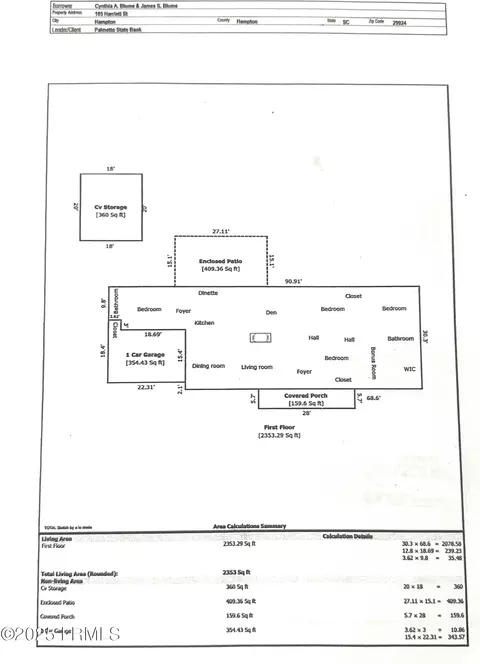 Floorplan - 105 Harriett St, Hampton, SC 29924 photo 1 of 1