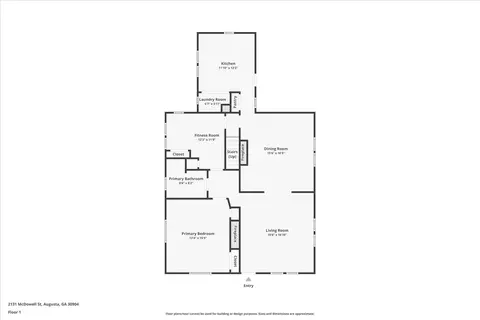Floorplan - 2131 Mcdowell St, Augusta, GA 30904 photo 2 of 3